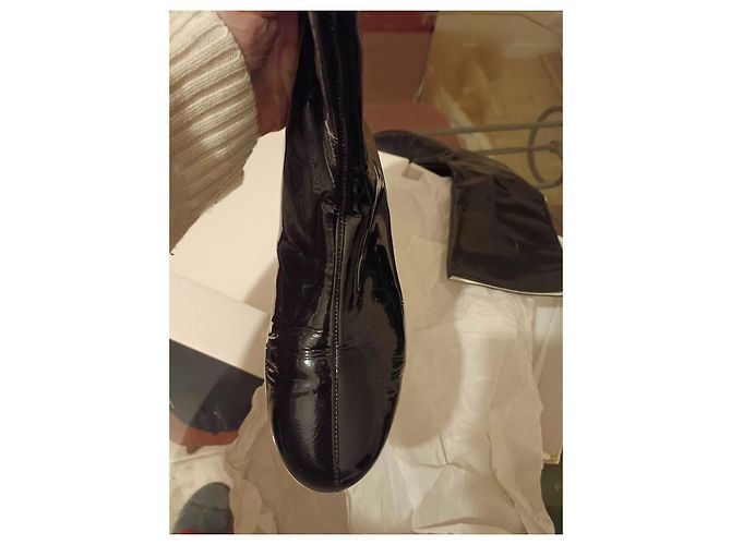 Courreges Courrèges Botas Altas de Charol Negro - vista 16