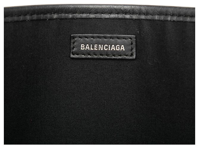 Tote Balenciaga Black Canvas Navy Cabas Tote S Nero - vista 5