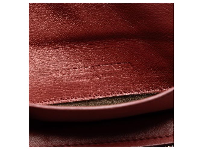 Bottega Veneta Borsa a tracolla mini in nappa rossa con intreccio e catena estensibile Rosso - vista 5