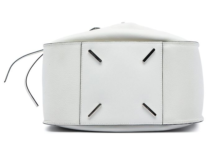Borsa Hammock in pelle di vitello granulata bianca LOEWE Small Bianco - vista 3