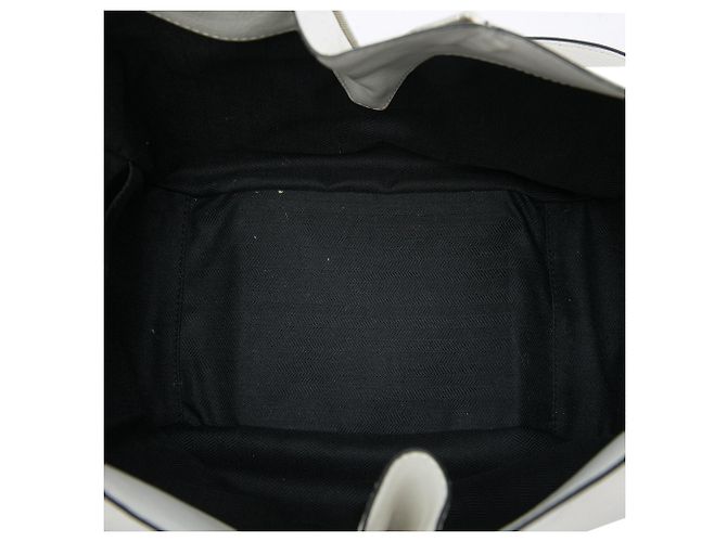 Borsa Hammock in pelle di vitello granulata bianca LOEWE Small Bianco - vista 4