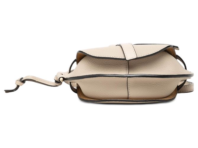 LOEWE Borsa a tracolla mini in pelle marrone Gate Beige - vista 3