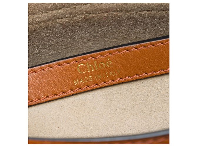 Chloé Hudson Crossbody aus braunem Kalbsleder Small mit Fransen - Ansicht 5