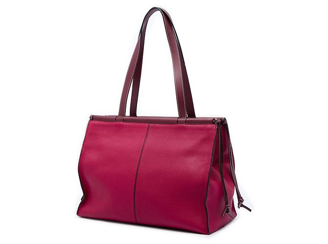 Borsa Tote LOEWE Red Medium Leather Cushion Rosso - vista 2