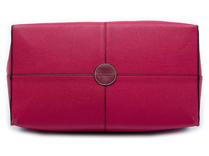 Borsa Tote LOEWE Red Medium Leather Cushion Rosso - vista 3