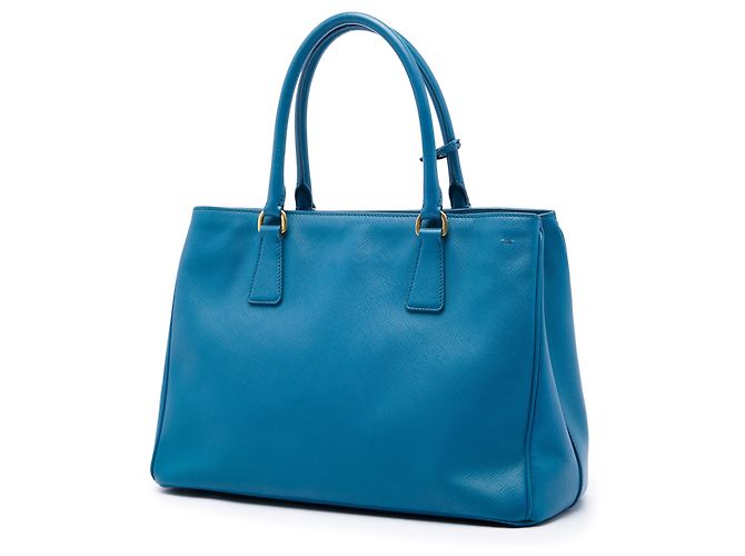 Borsa Prada Blue Medium Saffiano Lux Galleria Satchel Turchese - vista 2