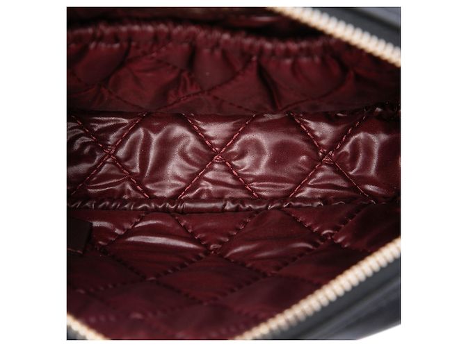 Pochette per trucchi Curvy in agnello trapuntato CC nero Chanel - vista 4