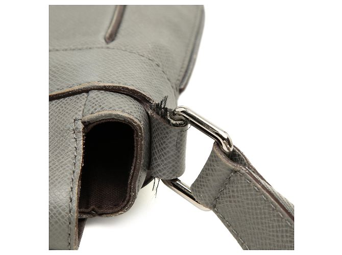 Louis Vuitton Gray Taiga Roman MM Marrone - vista 7
