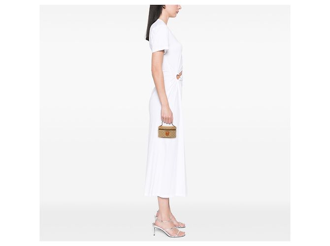 Céline Borsa Vanity Celine Mini Macadam in tela rivestita beige - vista 7
