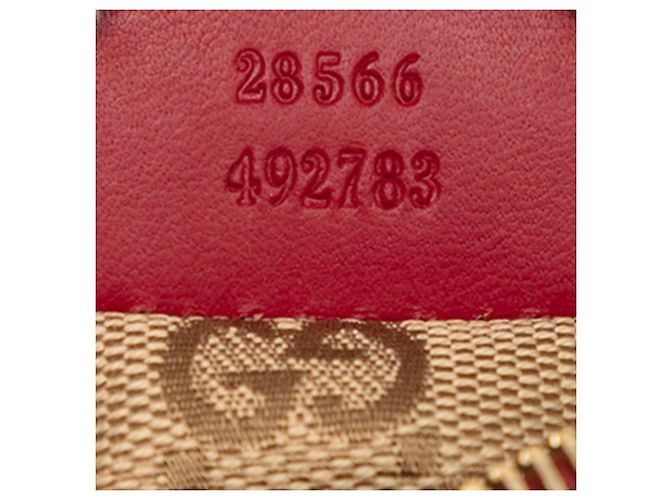 Borsa a tracolla Gucci Beige GG Canvas Web Double Pocket - vista 6