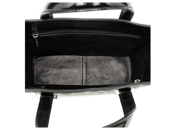 Tote Chanel Black CC Chocolate Bar Patent Nero - vista 4
