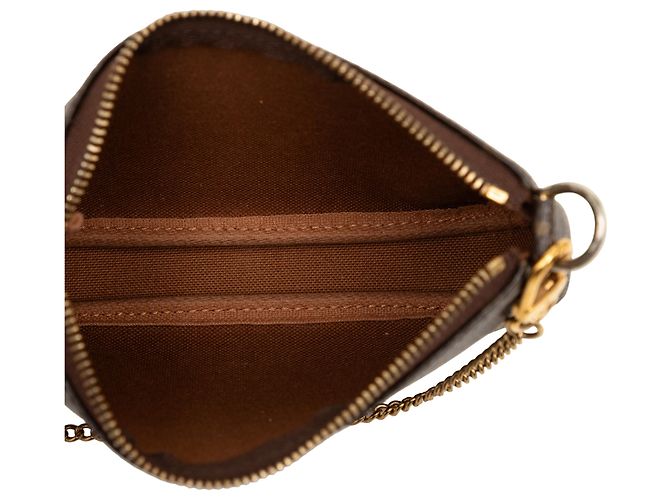 Louis Vuitton Brown Monogram Mini Pochette Accessoires Marrom - vista 4