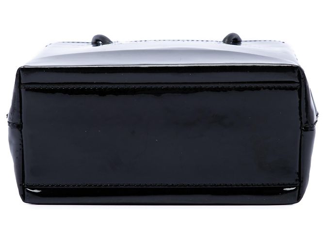 Borsa shopping Balenciaga Black Patent Logo XXS Nero - vista 3