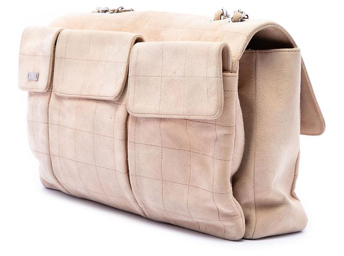 Chanel Brown Choco Bar Suede Mademoiselle Turnlock Flap Marrone Marrone chiaro - vista 2