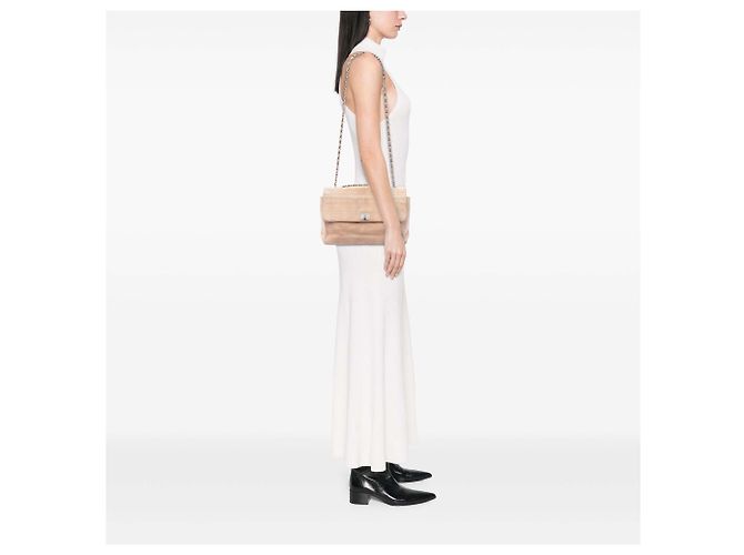 Chanel Brown Choco Bar Suede Mademoiselle Turnlock Flap Marrone Marrone chiaro - vista 6
