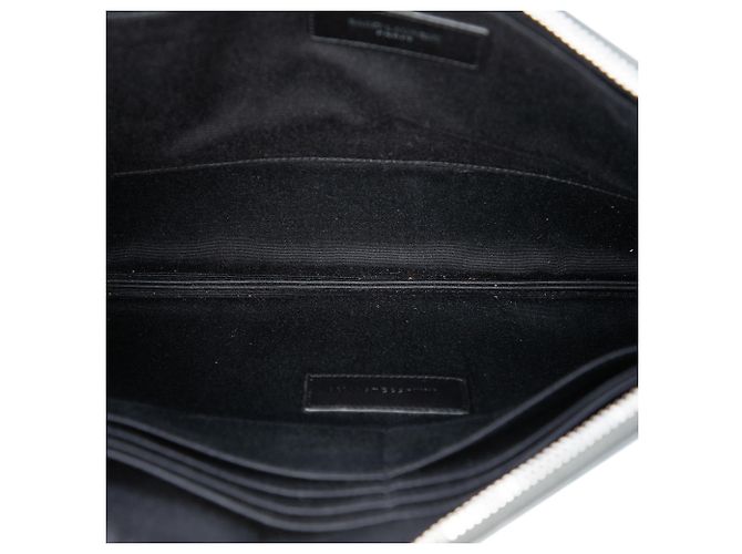 Custodia iPad Monogram in pelle blu Saint Laurent Blu navy - vista 4