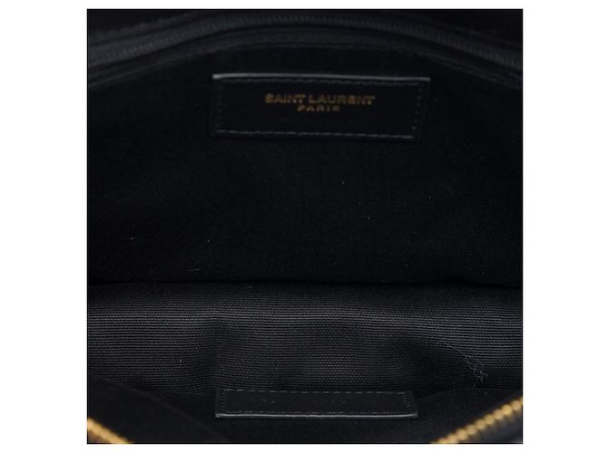 Pochette cosmetica Calypso in agnello imbottito nero con monogramma Saint Laurent, piccola - vista 4