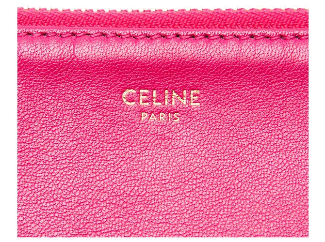 Céline Celine Trio Crossbody in agnello rosa piccolo - vista 5