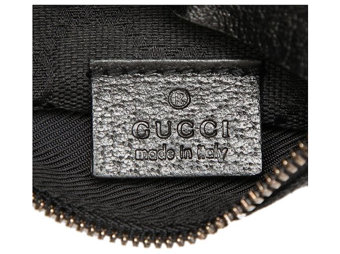 Gucci Gürteltasche aus schwarzem GG-Canvas mit Doppelformat - Ansicht 5