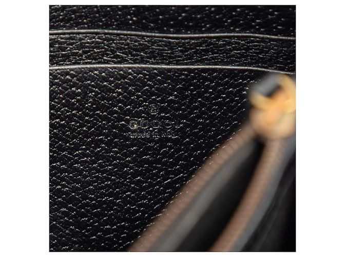 Portafoglio Gucci Dionysus Web Mini in pelle di vitello nera con catena Nero - vista 5