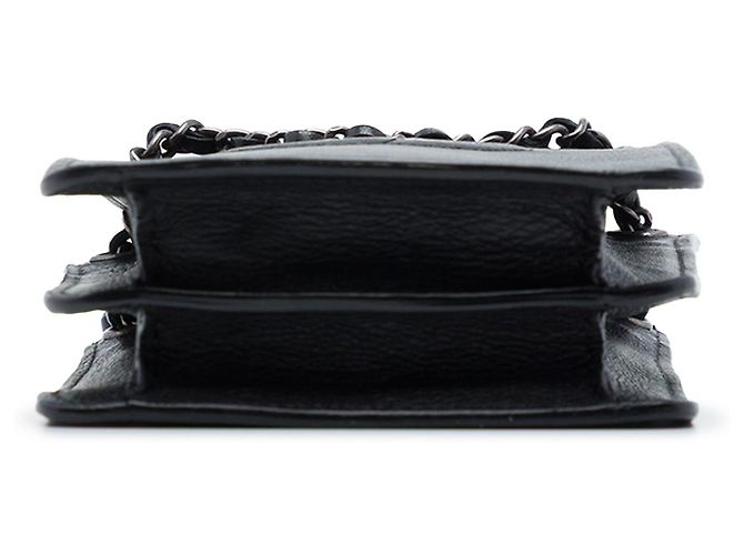 Chanel Schwarzer CC Kalbsleder Handy Crossbody - Ansicht 3