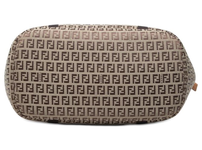 Fendi Beige Zucchino Gefütterte Canvas Tier-Transporttasche - Ansicht 3
