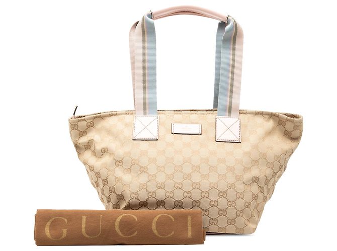 Gucci Beige GG Canvas Web Tote - Ansicht 8