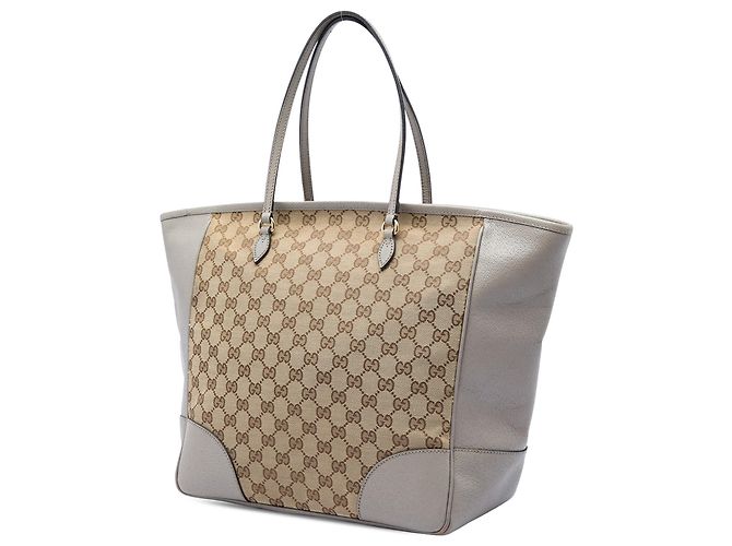 Borsa Tote Bree in tela GG beige e pelle Gucci - vista 2