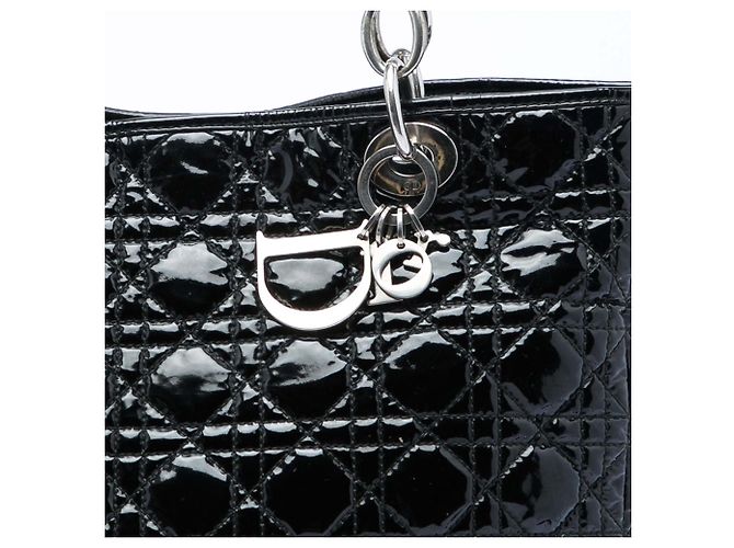 Tote Lady Dior Soft Cannage in vernice nera Dior Nero - vista 5