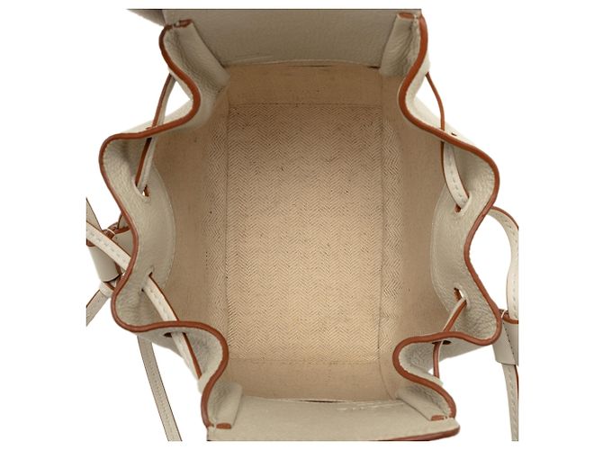 Borsa Hammock LOEWE bianca in pelle di vitello granulata mini Bianco - vista 4