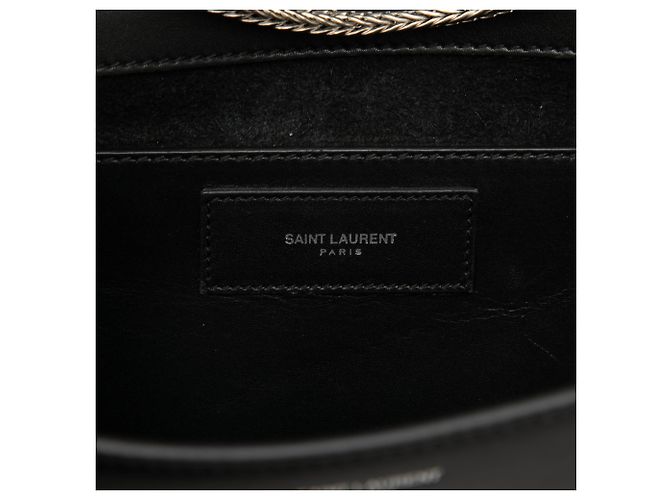 Borsa a tracolla Betty in pelle piccola nera Saint Laurent Nero - vista 5