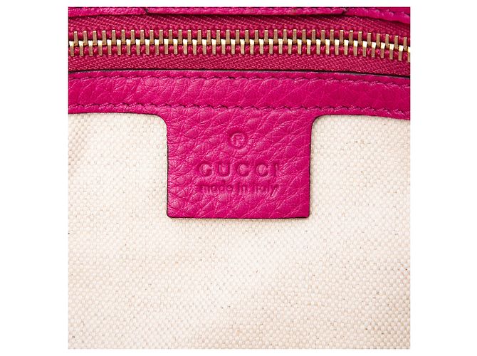 Borsa Gucci Pink Medium Calfskin Bamboo Shopper in pelle di vitello Rosa - vista 5