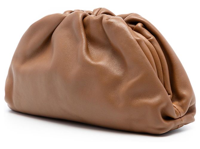 Bottega Veneta Mini Pouch in pelle di agnello marrone - vista 2