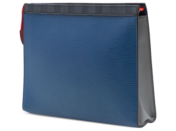 Louis Vuitton Blue Epi Pochette Voyage MM - vista 2