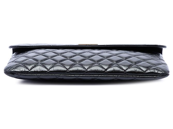 Clutch Chanel Black CC Quilted Patent Flap Nero - vista 3