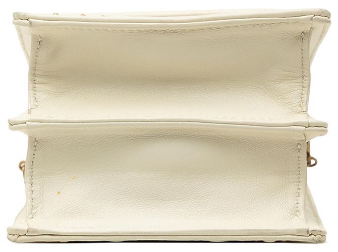 Dior Borsa a tracolla verticale Diorama in agnello bianco borchiato Weiß Roh - Ansicht 3