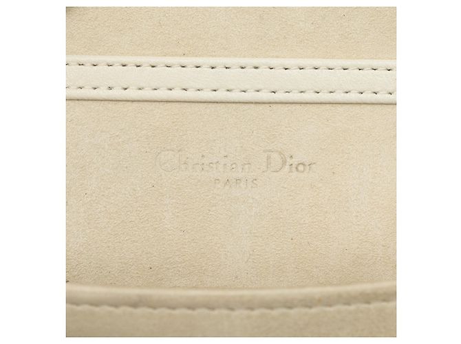 Dior Borsa a tracolla verticale Diorama in agnello bianco borchiato Weiß Roh - Ansicht 5