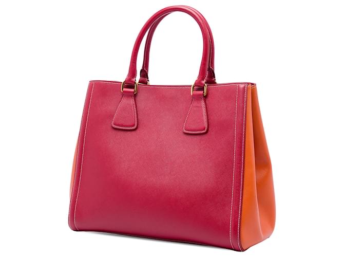 Borsa Prada Red Bicolor Saffiano Lux - vista 2