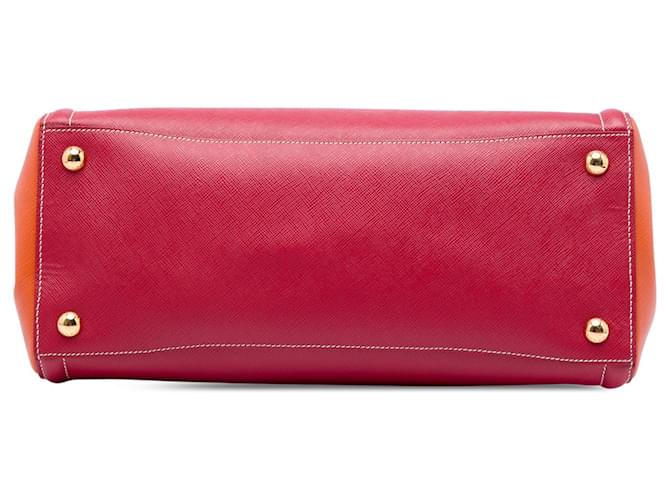 Borsa Prada Red Bicolor Saffiano Lux - vista 3