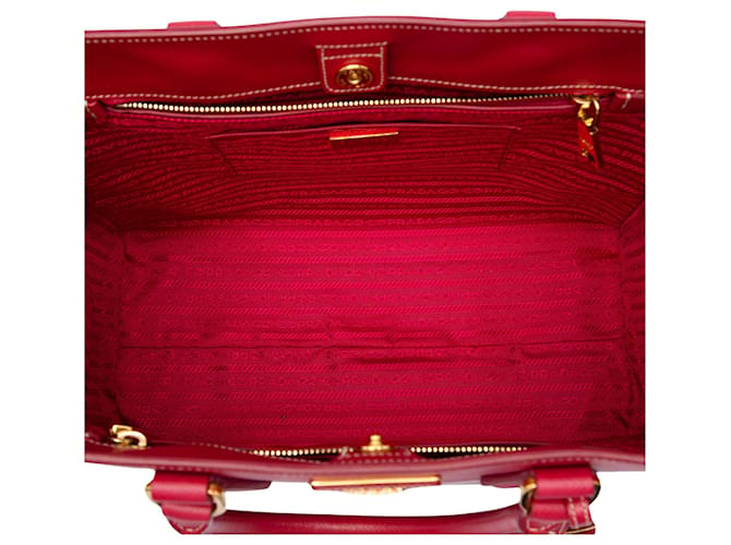 Borsa Prada Red Bicolor Saffiano Lux - vista 4