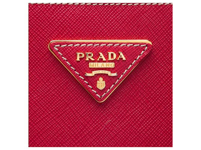 Borsa Prada Red Bicolor Saffiano Lux - vista 5