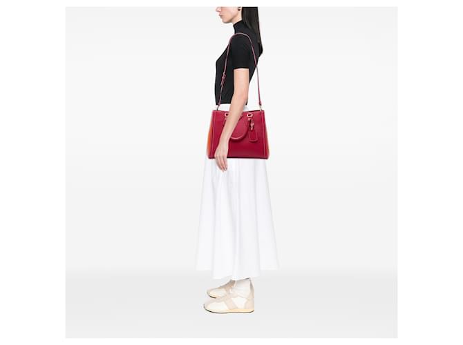 Borsa Prada Red Bicolor Saffiano Lux - vista 6