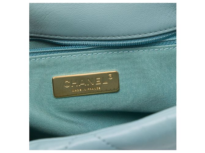 Chanel Blue Large Lambskin 19 Flap Blu chiaro - vista 5