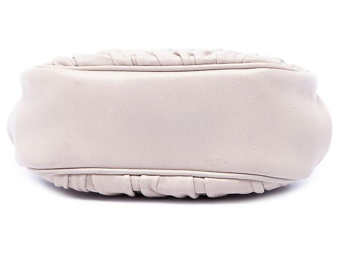 Gaufre Monedero Kiss Lock en nappa gofrado blanco Prada Blanco roto - vista 3