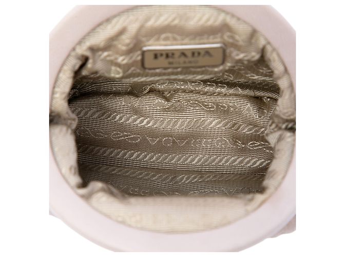 Gaufre Monedero Kiss Lock en nappa gofrado blanco Prada Blanco roto - vista 4