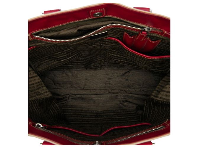 Prada Beige Saffiano Trimmed Canvas Tote - Ansicht 4