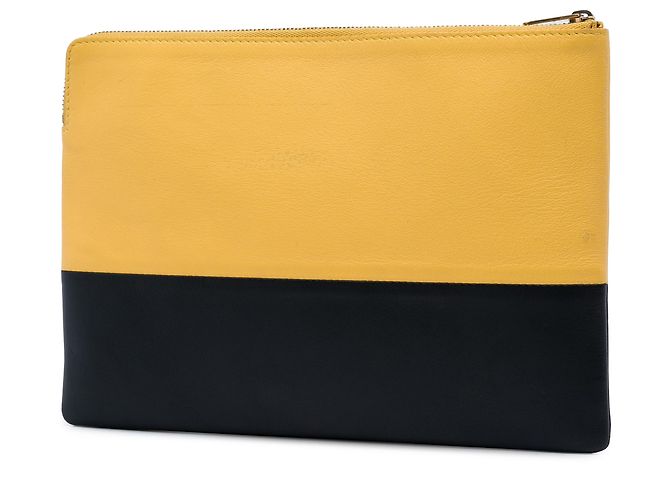 Céline Clutch Solo in pelle bicolore giallo Celine - vista 2