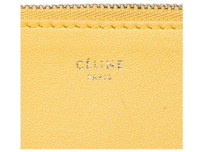 Céline Clutch Solo in pelle bicolore giallo Celine - vista 5