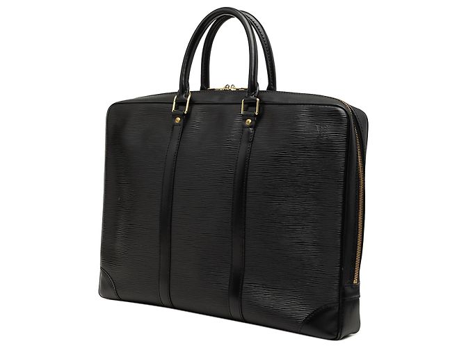 Louis Vuitton Black Epi Porte Documents Voyage Nero - vista 2