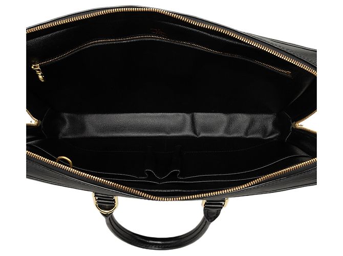 Louis Vuitton Black Epi Porte Documents Voyage Nero - vista 4